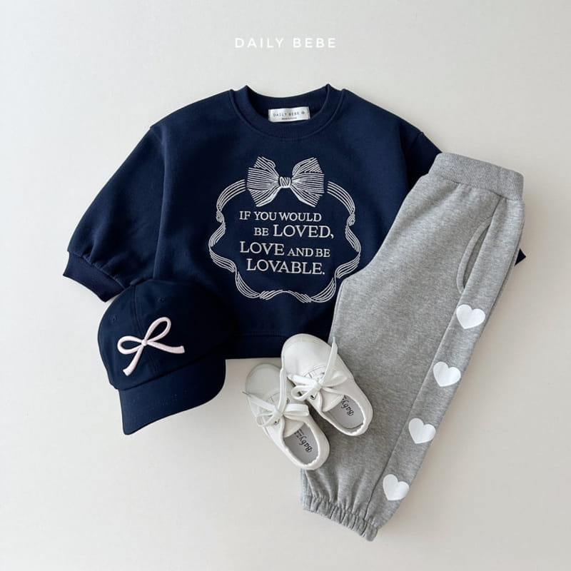 Daily Bebe - Korean Children Fashion - #fashionkids - Ribbon Embroidery Sweatshirt - 7