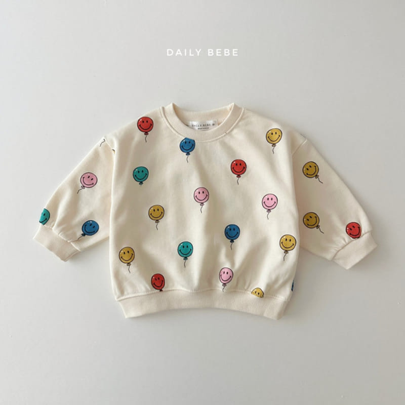Daily Bebe - Korean Children Fashion - #fashionkids - Balloon Smile Top Bottom Set - 2