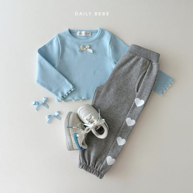 Daily Bebe - Korean Children Fashion - #fashionkids - Heart Jogger Pants - 9