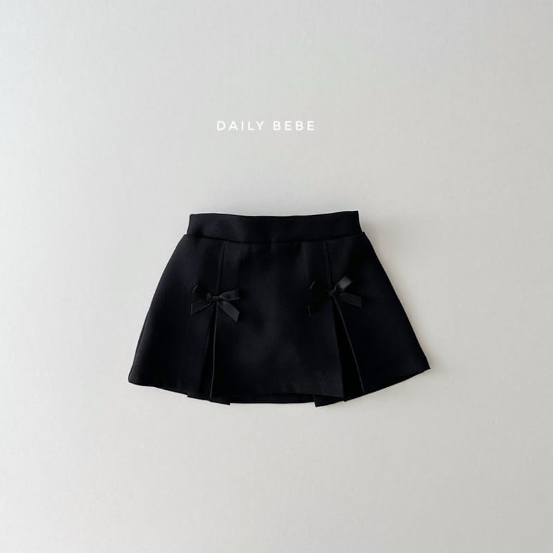 Daily Bebe - Korean Children Fashion - #fashionkids - Ribbon Slit Skirt - 6
