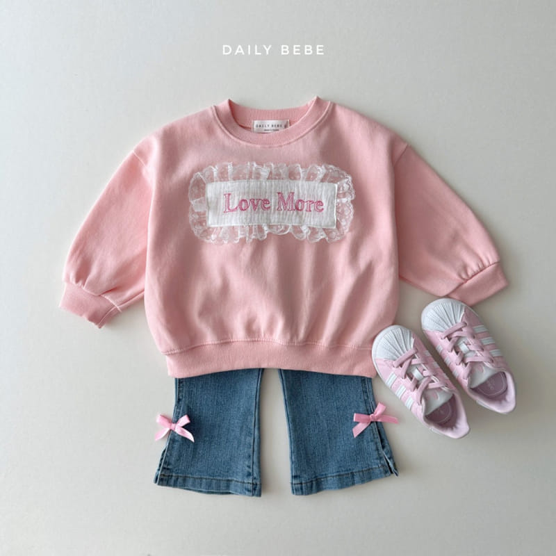 Daily Bebe - Korean Children Fashion - #kidsshorts - Lace Sweatshirt - 5