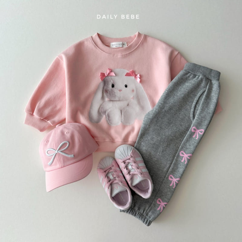 Daily Bebe - Korean Children Fashion - #kidsshorts - Ribbon Doll Sweatshirt - 9