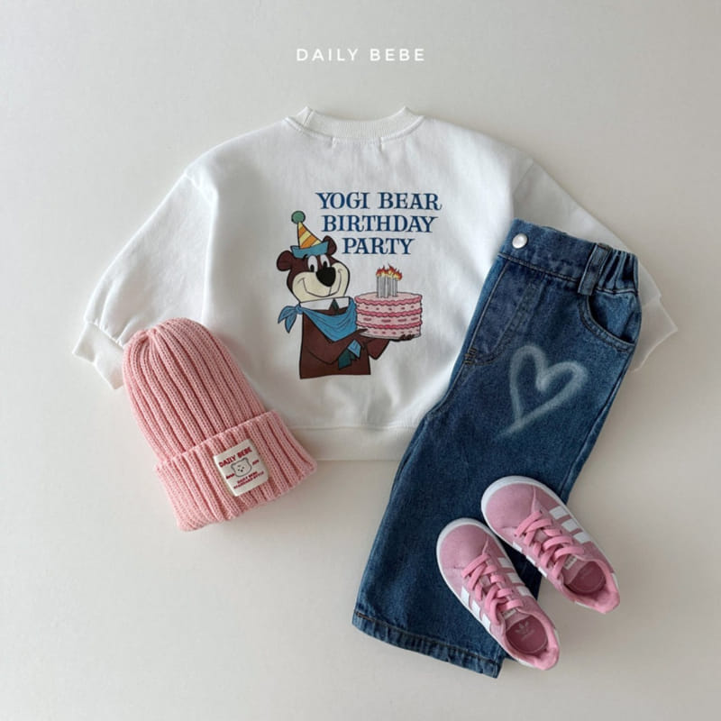 Daily Bebe - Korean Children Fashion - #kidsshorts - Birthday Sweatshirt - 7