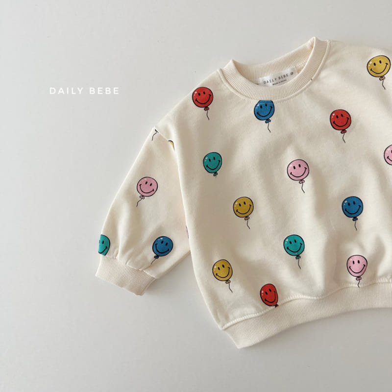 Daily Bebe - Korean Children Fashion - #kidsshorts - Balloon Smile Top Bottom Set - 3
