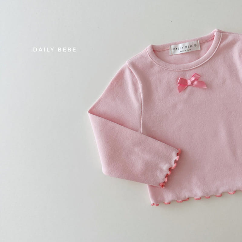 Daily Bebe - Korean Children Fashion - #kidsshorts - Ribbon Crop Tee - 11
