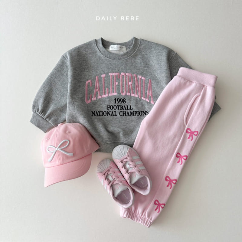 Daily Bebe - Korean Children Fashion - #kidsshorts - California Sweatshirt - 9