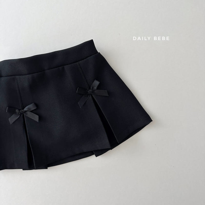 Daily Bebe - Korean Children Fashion - #kidsshorts - Ribbon Slit Skirt - 7