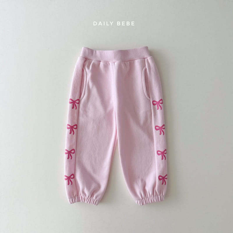 Daily Bebe - Korean Children Fashion - #kidsstore - Ribbon Jogger Pants - 3
