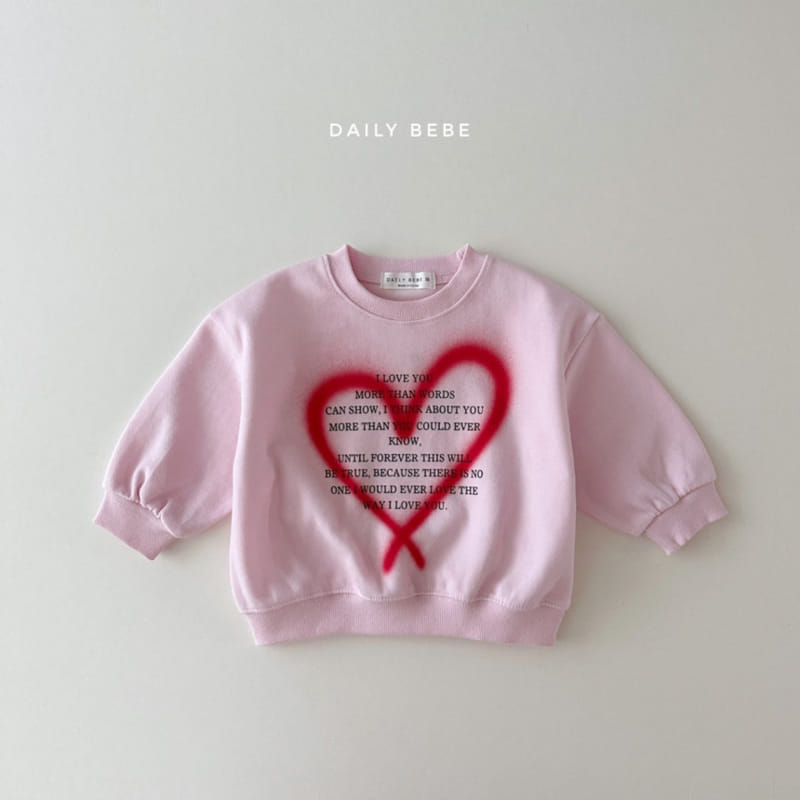 Daily Bebe - Korean Children Fashion - #kidsstore - Heart Spray Sweatshirt - 11