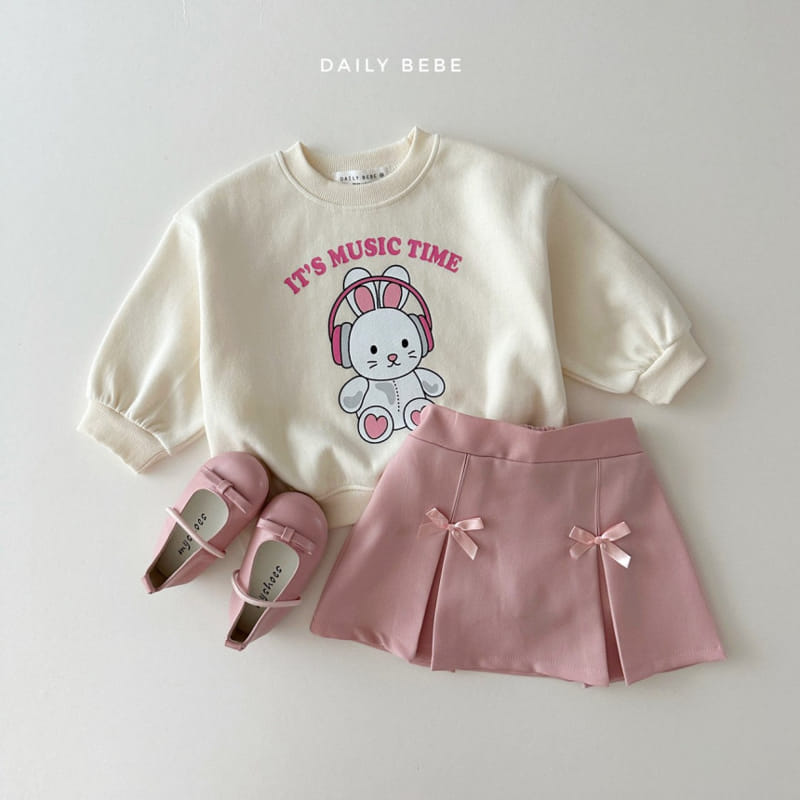 Daily Bebe - Korean Children Fashion - #littlefashionista - Ribbon Slit Skirt - 11