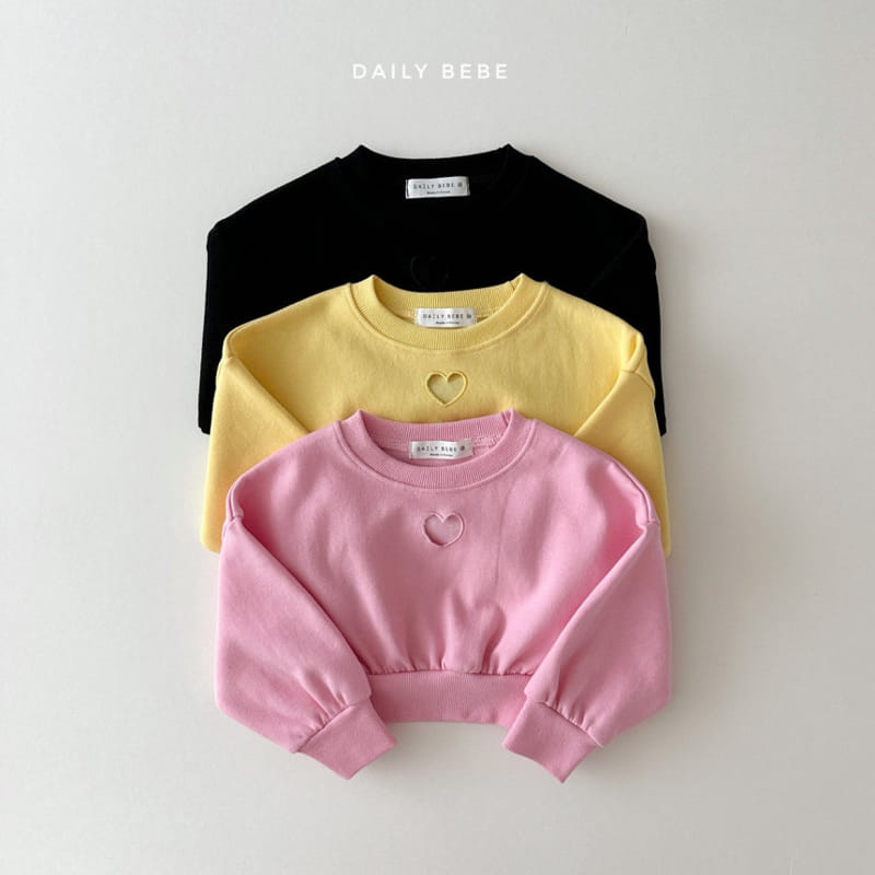 Daily Bebe - Korean Children Fashion - #magicofchildhood - Heart Punching Sweatshirt