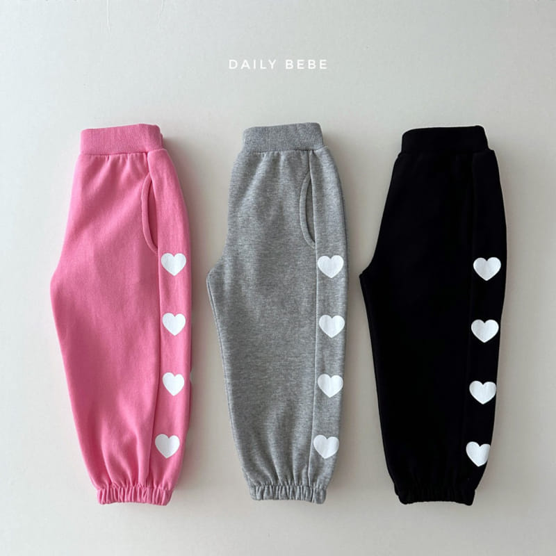 Daily Bebe - Korean Children Fashion - #magicofchildhood - Heart Jogger Pants