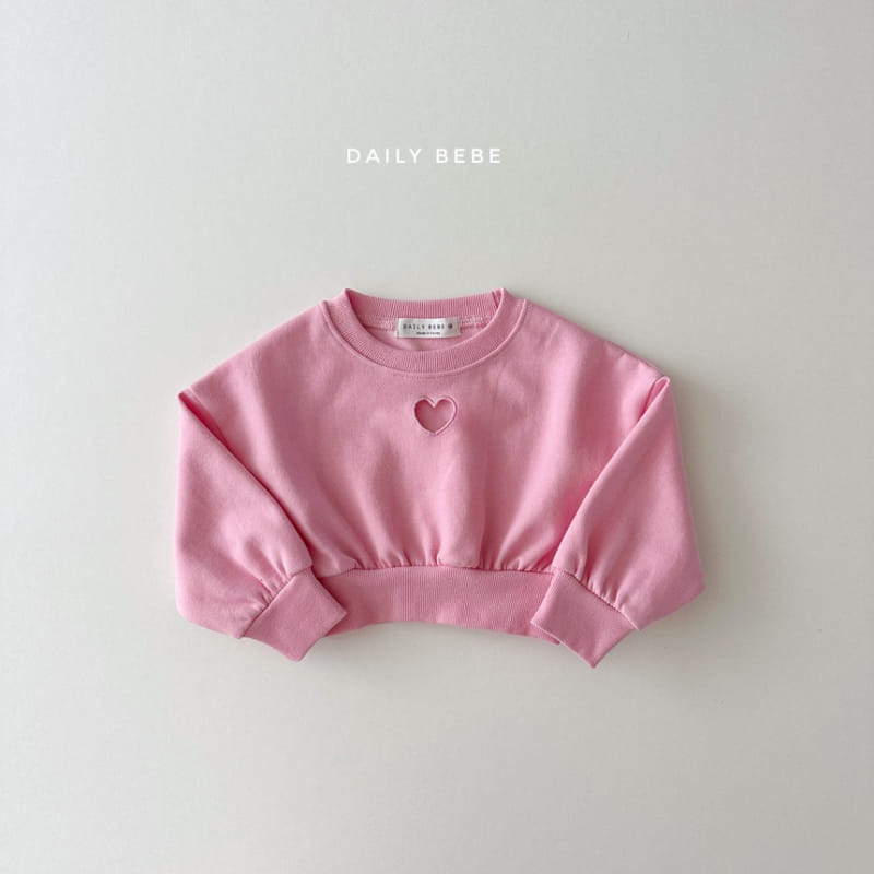 Daily Bebe - Korean Children Fashion - #minifashionista - Heart Punching Sweatshirt - 2