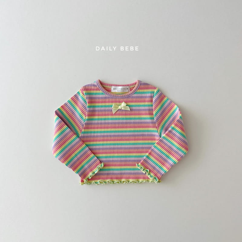 Daily Bebe - Korean Children Fashion - #minifashionista - Ribbon Crop Tee - 3