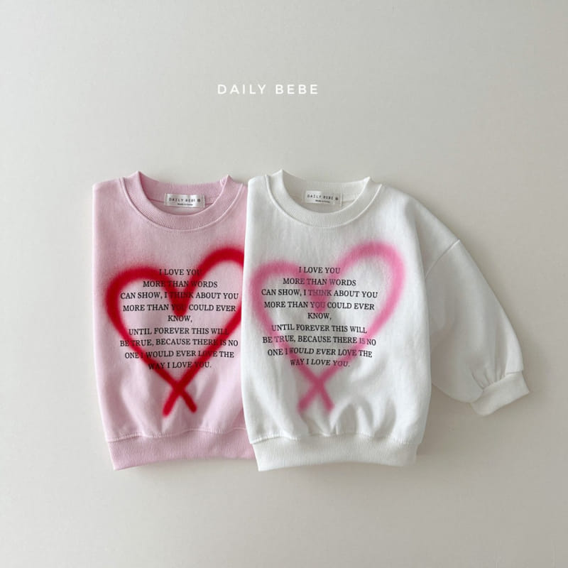 Daily Bebe - Korean Children Fashion - #prettylittlegirls - Heart Spray Sweatshirt