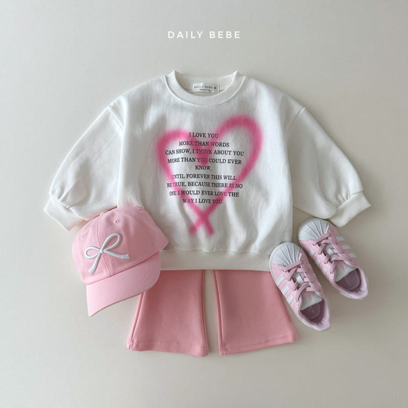 Daily Bebe - Korean Children Fashion - #toddlerclothing - Heart Spray Sweatshirt - 4
