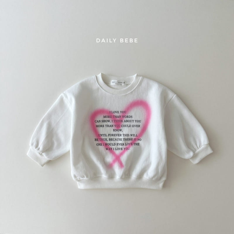 Daily Bebe - Korean Children Fashion - #todddlerfashion - Heart Spray Sweatshirt - 2