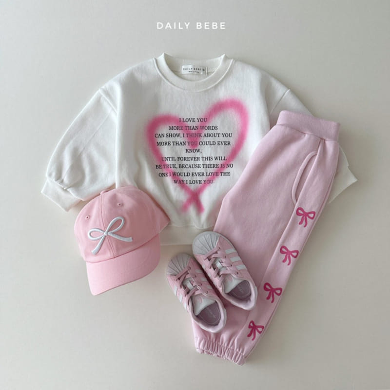 Daily Bebe - Korean Children Fashion - #toddlerclothing - Heart Spray Sweatshirt - 3