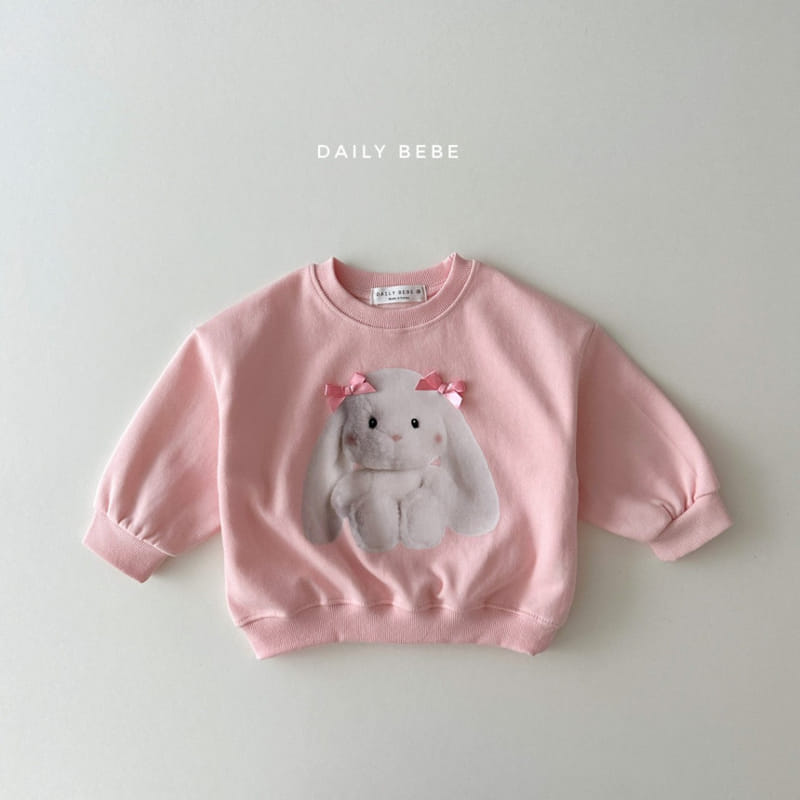 Daily Bebe - Korean Children Fashion - #toddlerclothing - Ribbon Doll Sweatshirt - 2