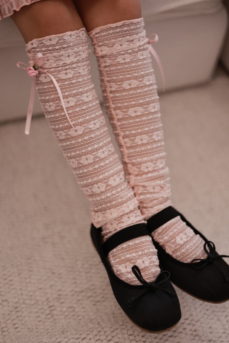 Dalla - Korean Children Fashion - #discoveringself - Lace Knee Socks - 4