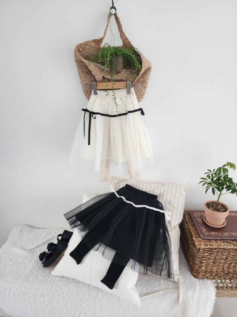 Dalla - Korean Children Fashion - #minifashionista - Bling Sha Skirt Leggings - 3