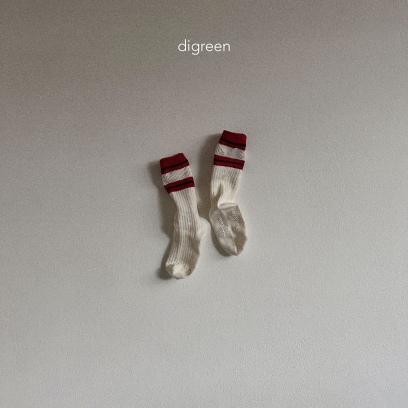 Digreen - Korean Children Fashion - #Kfashion4kids - Double Socks 3ea 1Set - 8