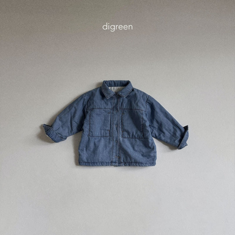 Digreen - Korean Children Fashion - #childofig - Denim Banding Shirt Jacket - 6