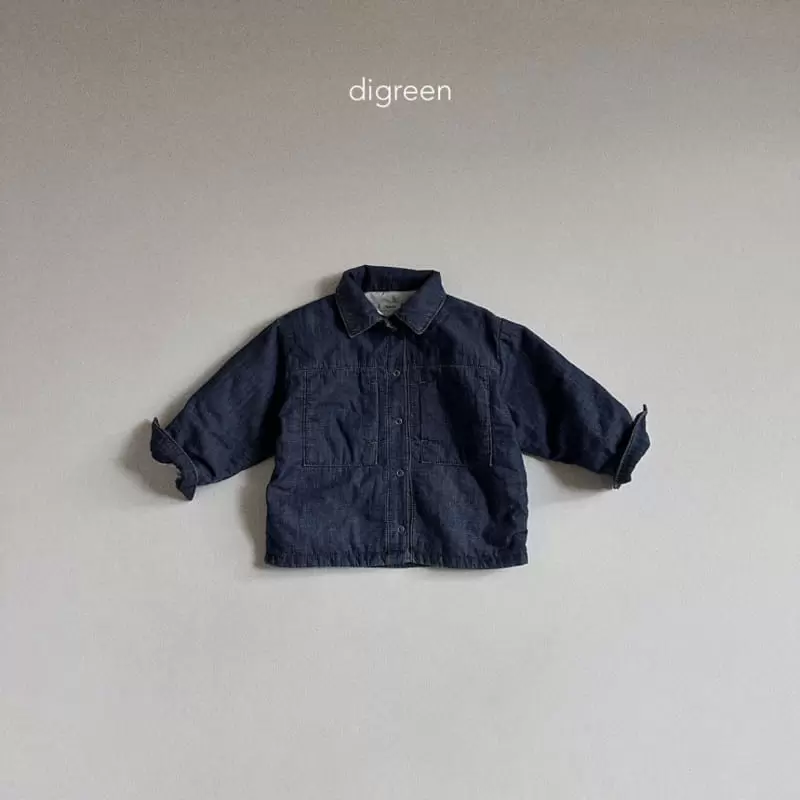 Digreen - Korean Children Fashion - #childofig - Denim Banding Shirt Jacket - 7
