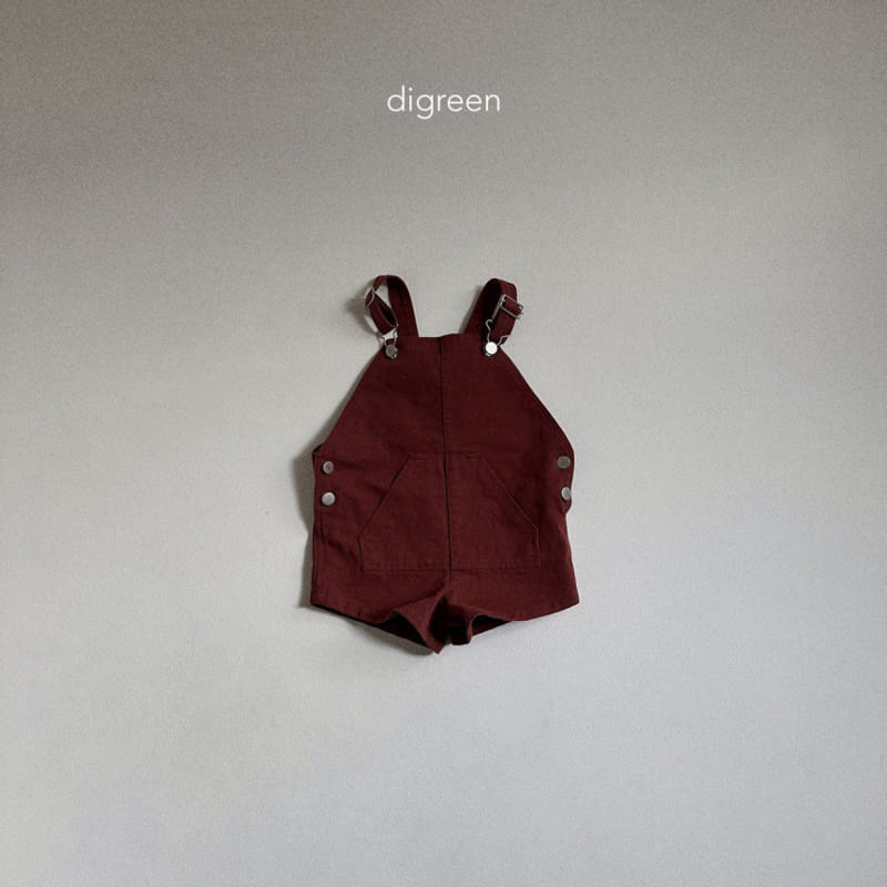 Digreen - Korean Children Fashion - #childofig - C Short Dungarees  - 5