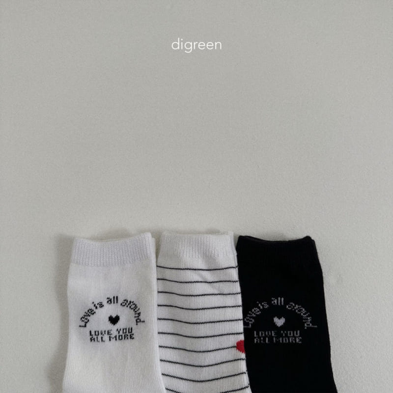 Digreen - Korean Children Fashion - #childofig - Love Socks - 2