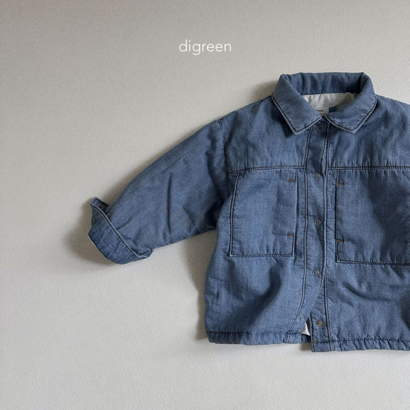 Digreen - Korean Children Fashion - #childrensboutique - Denim Banding Shirt Jacket - 8