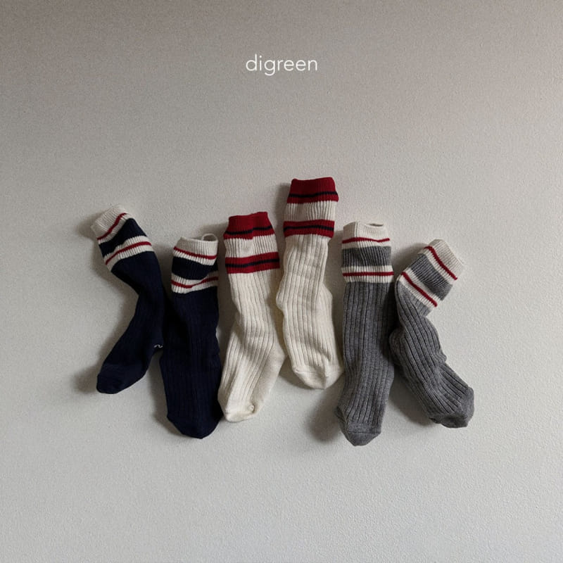 Digreen - Korean Children Fashion - #childrensboutique - Double Socks 3ea 1Set