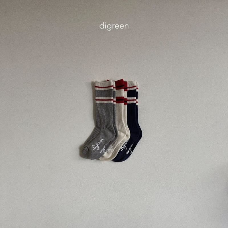 Digreen - Korean Children Fashion - #designkidswear - Double Socks 3ea 1Set - 2