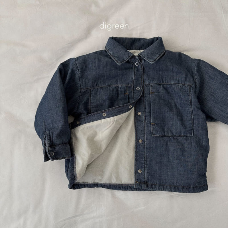 Digreen - Korean Children Fashion - #discoveringself - Denim Banding Shirt Jacket - 10
