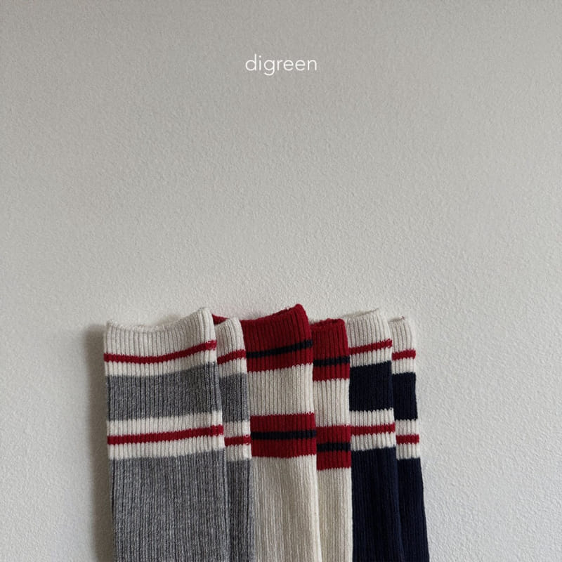 Digreen - Korean Children Fashion - #discoveringself - Double Socks 3ea 1Set - 3