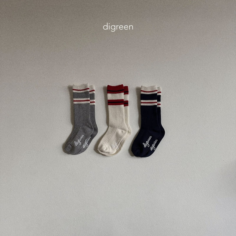 Digreen - Korean Children Fashion - #discoveringself - Double Socks 3ea 1Set - 4
