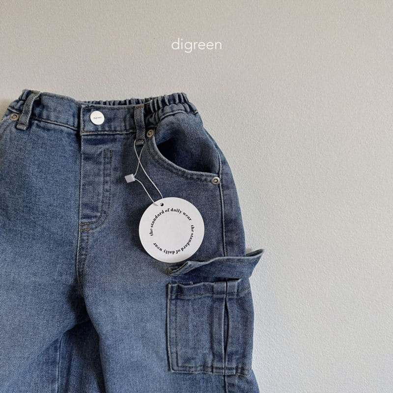 Digreen - Korean Children Fashion - #kidsshorts - Cargo Denim Pants - 5