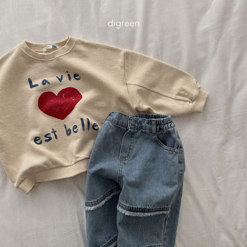 Digreen - Korean Children Fashion - #kidsshorts - Heart Sweatshirt - 11