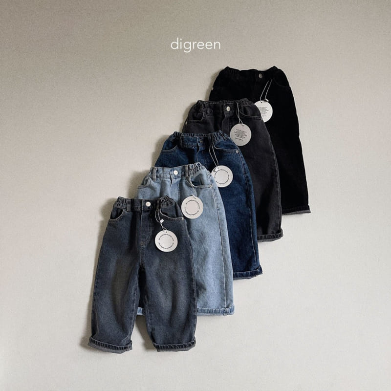 Digreen - Korean Children Fashion - #minifashionista - Standard Denim Pants - 2