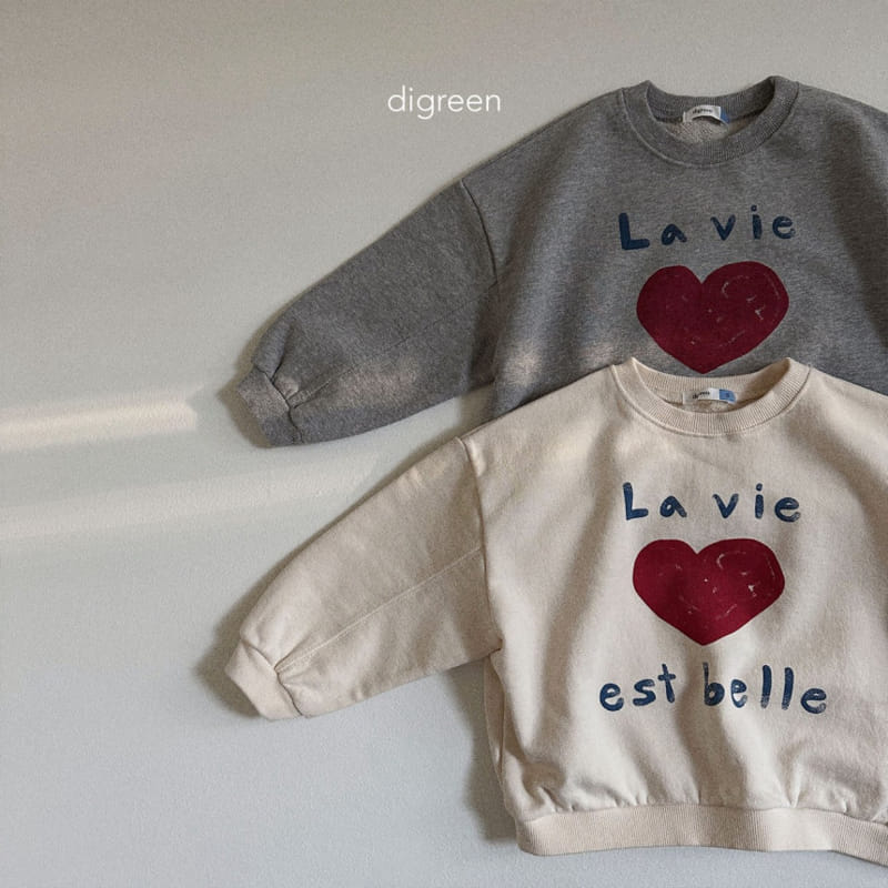 Digreen - Korean Children Fashion - #prettylittlegirls - Heart Sweatshirt - 2