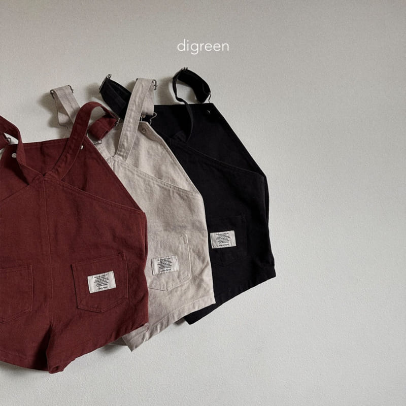 Digreen - Korean Children Fashion - #toddlerclothing - C Short Dungarees  - 3