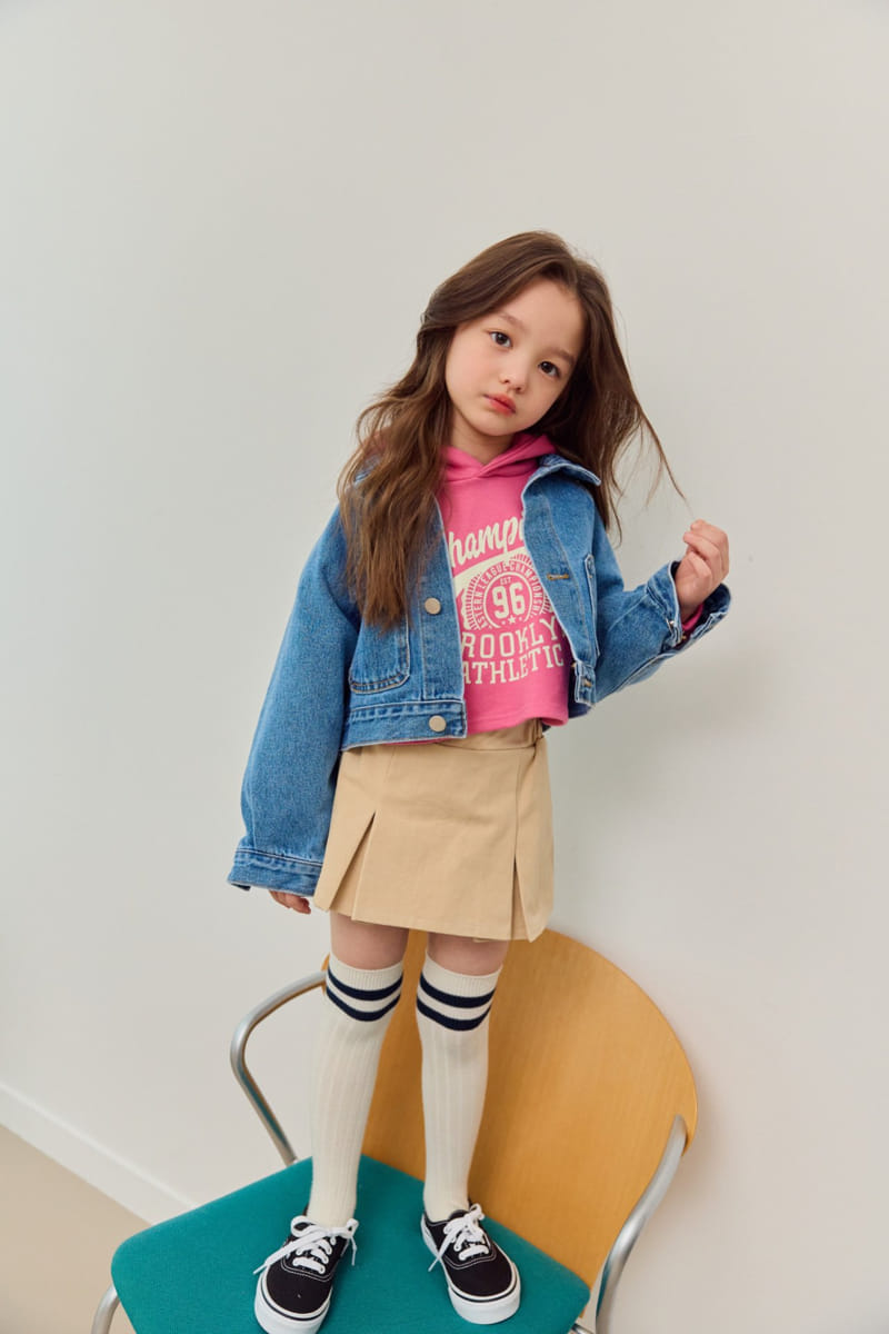 Dore Dore - Korean Children Fashion - #Kfashion4kids - Raglan Denim Crop Jacket - 6