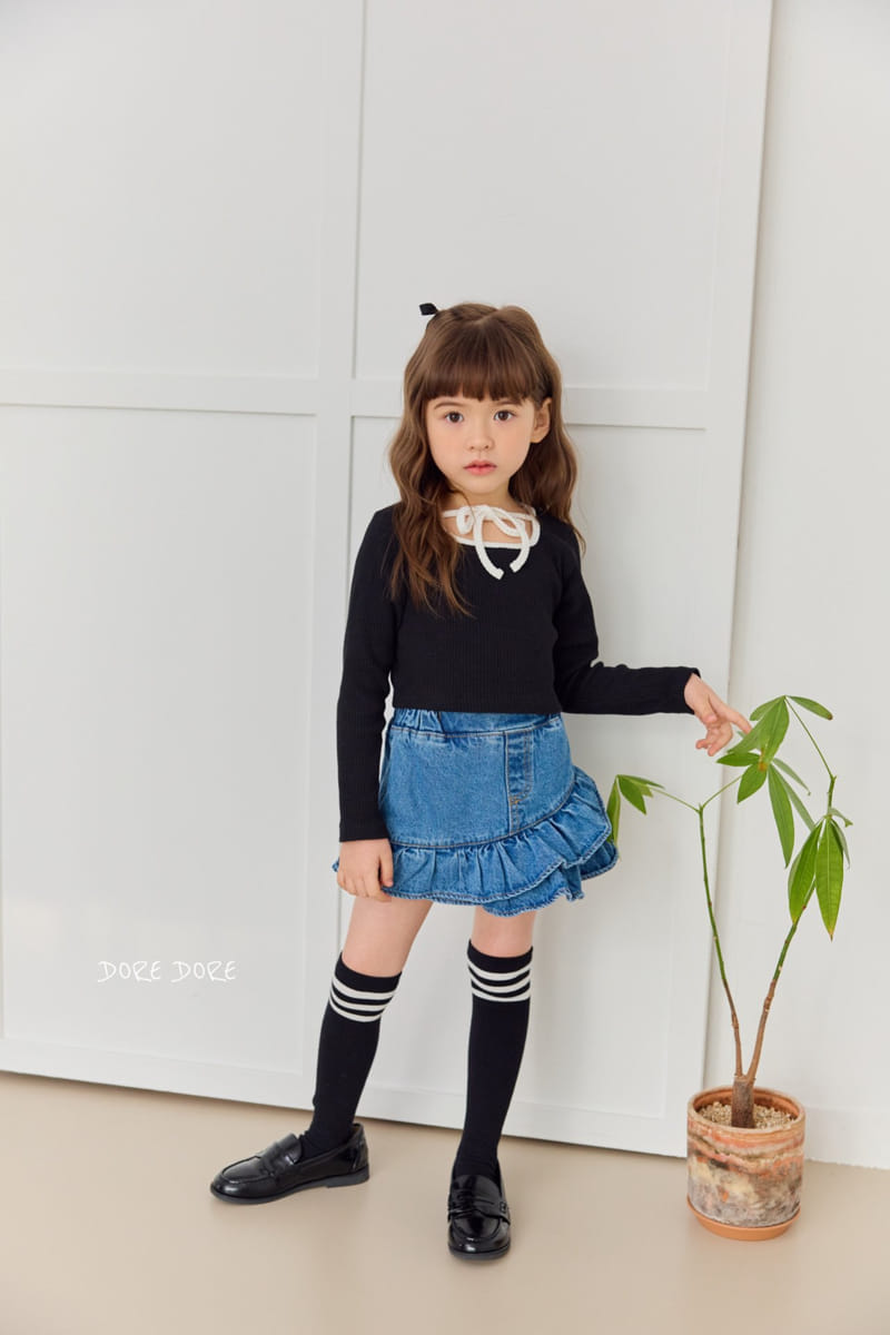 Dore Dore - Korean Children Fashion - #childofig - Jenny Color Crop Tee - 3