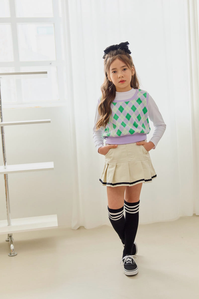 Dore Dore - Korean Children Fashion - #childrensboutique - Petite Argyle Vest - 9