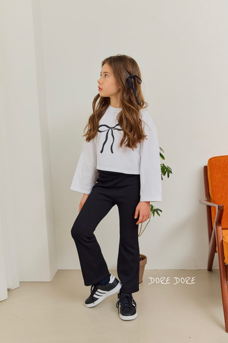 Dore Dore - Korean Children Fashion - #designkidswear - Ribbon Crop Tee - 8