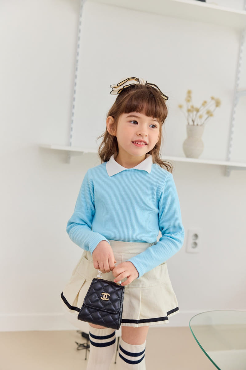 Dore Dore - Korean Children Fashion - #designkidswear - Collar Rib Tee - 7