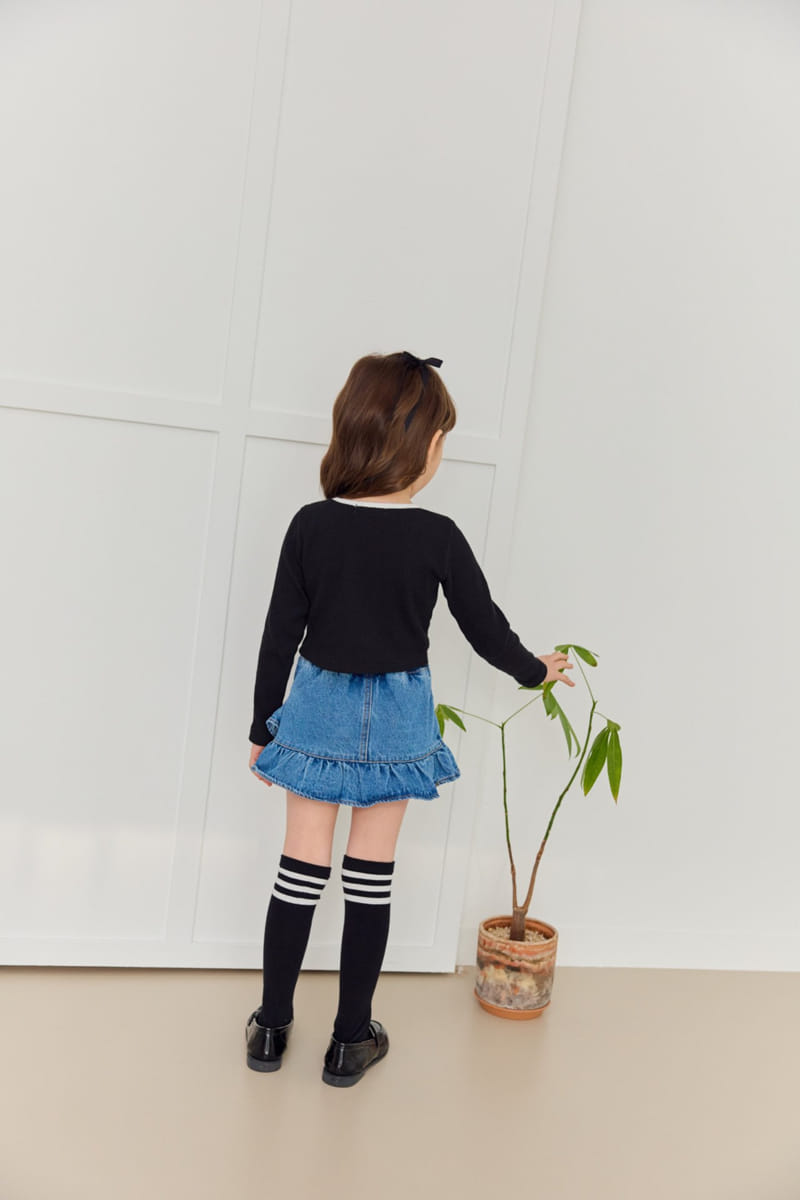 Dore Dore - Korean Children Fashion - #designkidswear - Jenny Color Crop Tee - 5