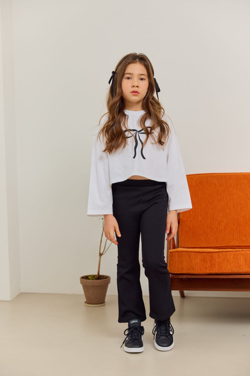Dore Dore - Korean Children Fashion - #discoveringself - Ribbon Crop Tee - 9