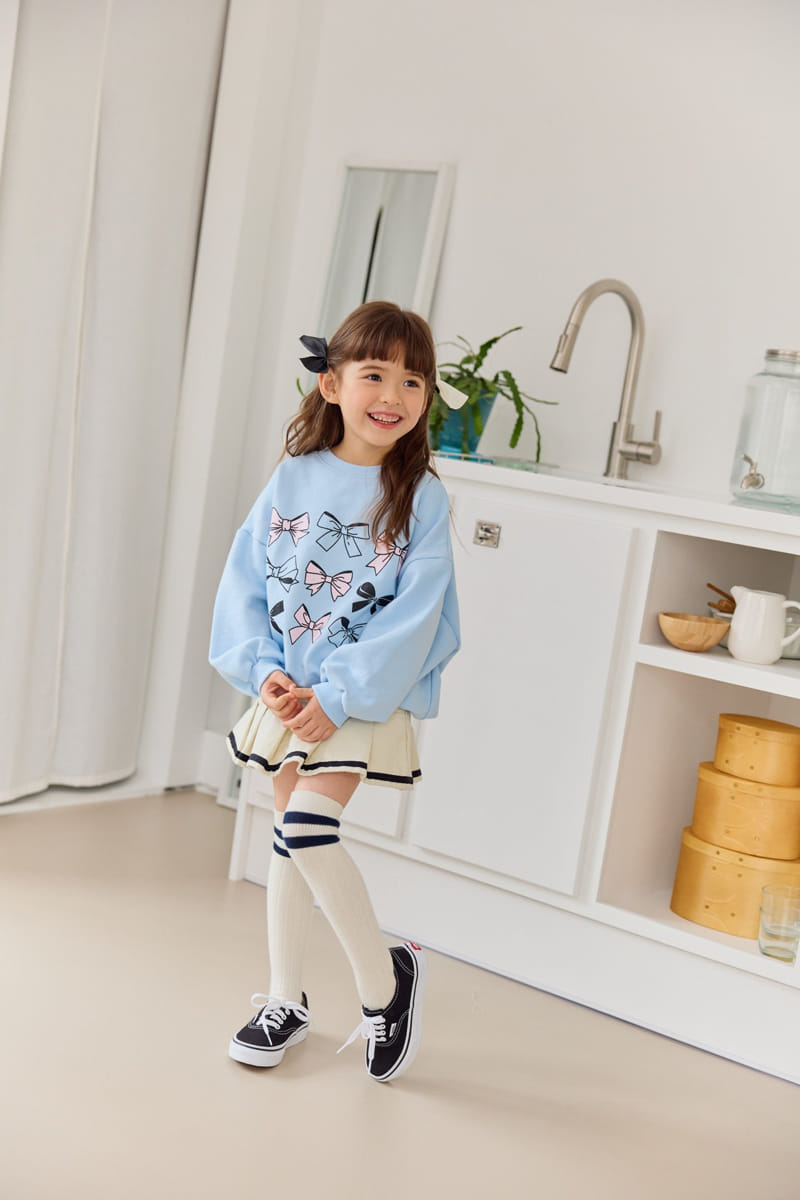 Dore Dore - Korean Children Fashion - #kidsshorts - Amy Ribbon Sweatshirt - 5