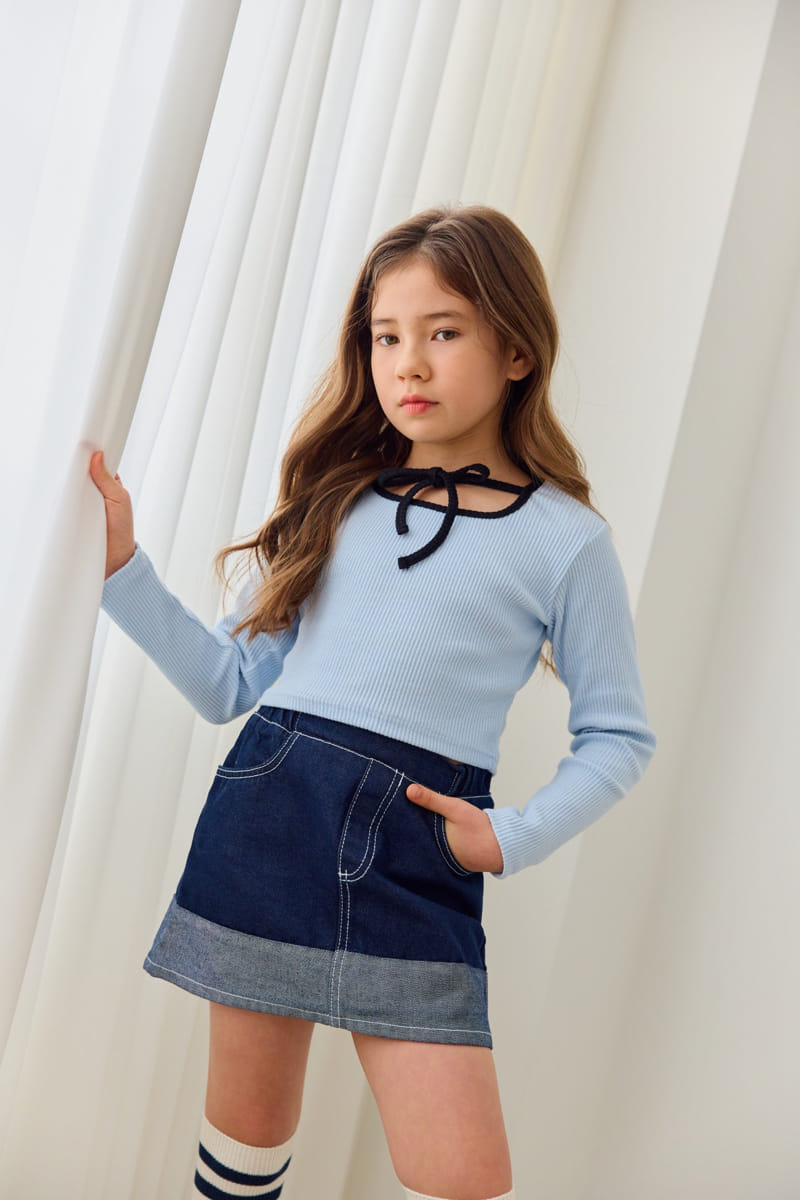 Dore Dore - Korean Children Fashion - #kidsstore - Jenny Color Crop Tee - 9